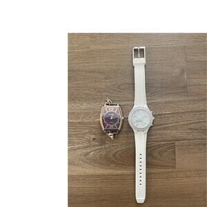 DKNY White Ceramic Chronograph Ladies Watch and Extra Watch Face